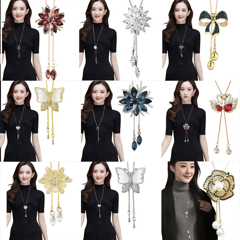 2025配饰合金毛衣链蛇骨链女项链