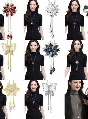 2025配饰合金毛衣链蛇骨链女项链