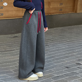 女童2025年冬季新款袋口花边缝线糯米裤女大童加厚保暖拼接弯刀裤，童装裤子，祺儿童装