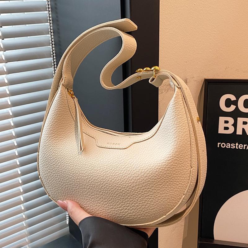 韩国小众半月包包女式新款百搭肩斜挎马鞍包休闲时尚月牙包