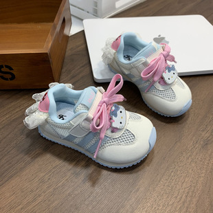 单层网鞋女款2026新款女童夏薄款三岁女孩漂亮运动透气春款德训鞋
