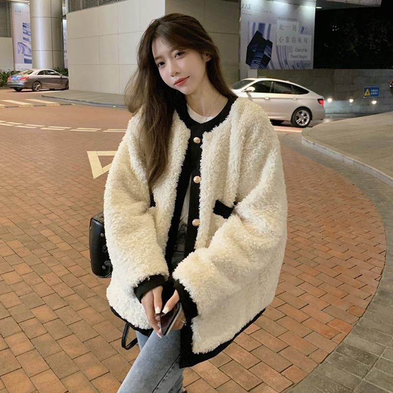 小香风外套女冬季2025新款羊短外套