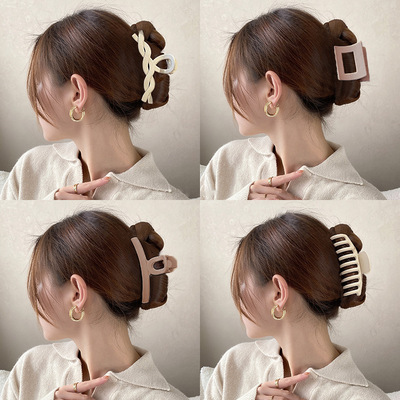 抓发圈新款夹发夹女脑勺级感头发夹子头饰秋冬大号发卡冬天法式夹