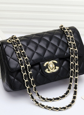 品牌轻奢CF经典款真皮斜挎包时尚百搭小香风包包级感质感购女包