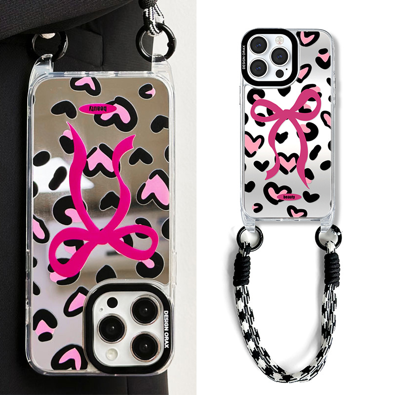 手提挂绳便携补妆苹果个性镜面