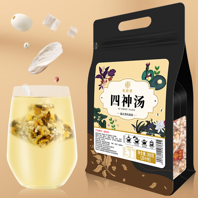 谯韵堂正品四神汤300g20包茯苓莲子芡实山药四物汤大麦薏米茶湿气