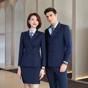 秋冬新款职业女装女西服套装50%羊毛毛涤格子西装女士正装工作服
