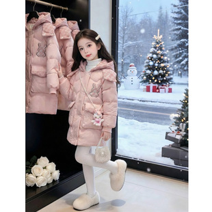 女童棉服2026新款冬装儿童洋气时髦爆款加厚羽绒棉袄女孩冬款外套