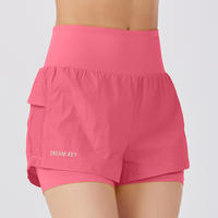 Summer loose, breathable, quick-drying fitness sports shorts, women's yoga shorts, versatile casual shorts with lining to prevent exposure thumbnail 4