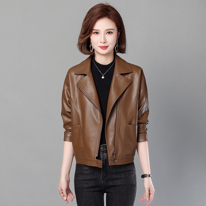 2025短款皮衣卡芙兰帝时尚宽松