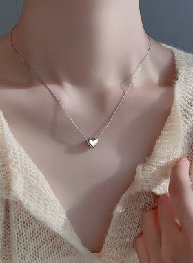 爱心项链女轻奢小众设计感颈链