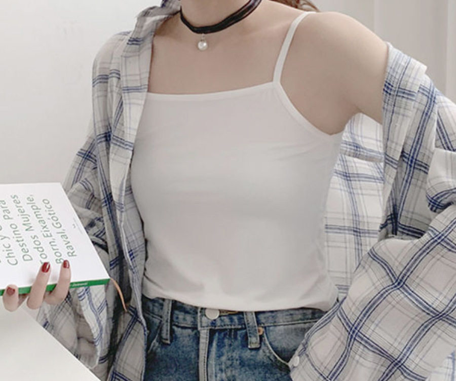 吊带衫少女吊带背心打底衫防走光
