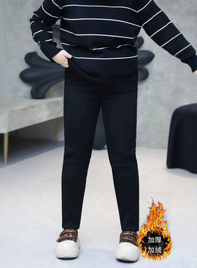 秋冬特大码女装300斤舒适保暖黑色280加绒加厚显瘦小脚裤260胖mm