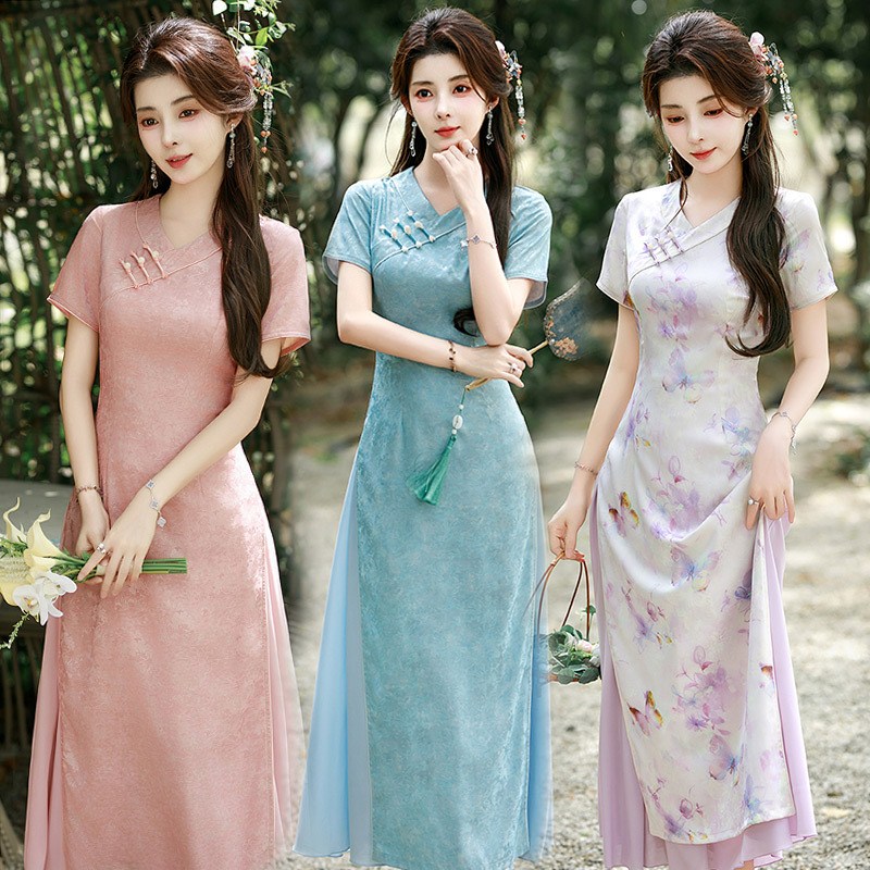 低领改良旗袍新中式旗袍