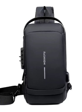 Anti-Theft Lockable Crossbody Bag Chest Sling Bag 斜挎胸包