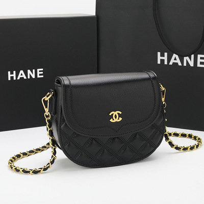 轻奢真皮女包菱格链条包新款软皮斜挎包小众经典肩腋下链条包