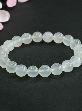 天然白月光石手串拉长石水晶彩珠