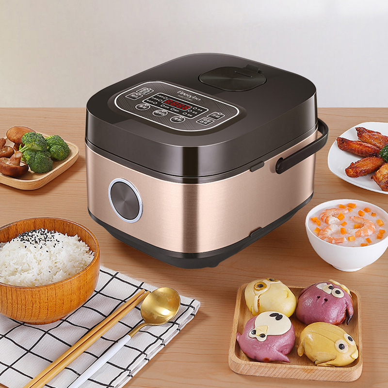 英国finsybo方型触摸微电脑电饭煲 厨房家用多功能定时预约蒸煮锅