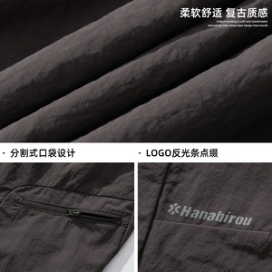 工装休闲裤春季直筒宽松徒步裤分割式口袋冲锋裤OK2577-P54控88图片