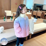 女童羽绒服冬季2025新款儿童女孩白鸭绒保暖冬装小童渐变外套P168，童装羽绒服，祺妙童装