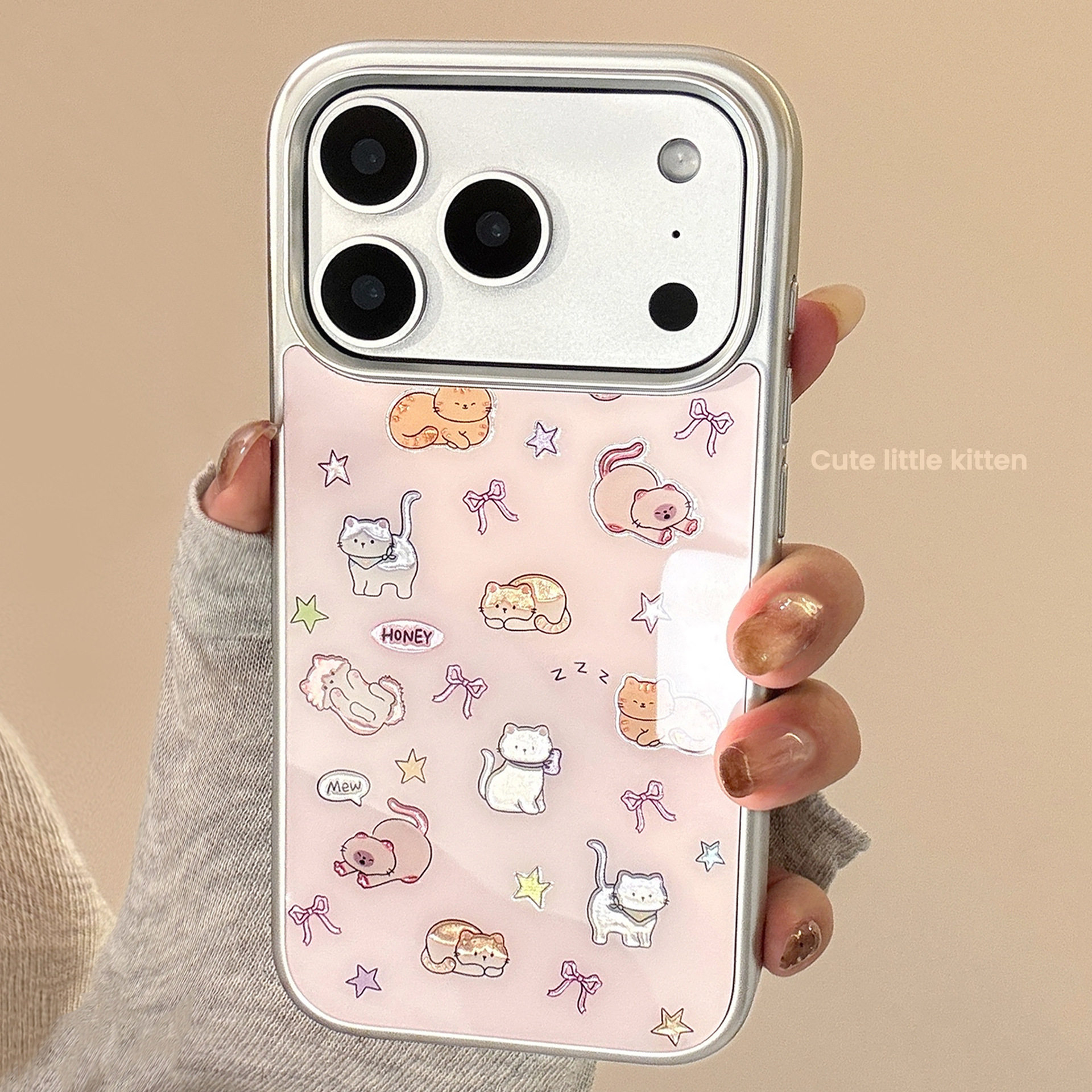 卡通粉iphone17pro猫咪手机壳