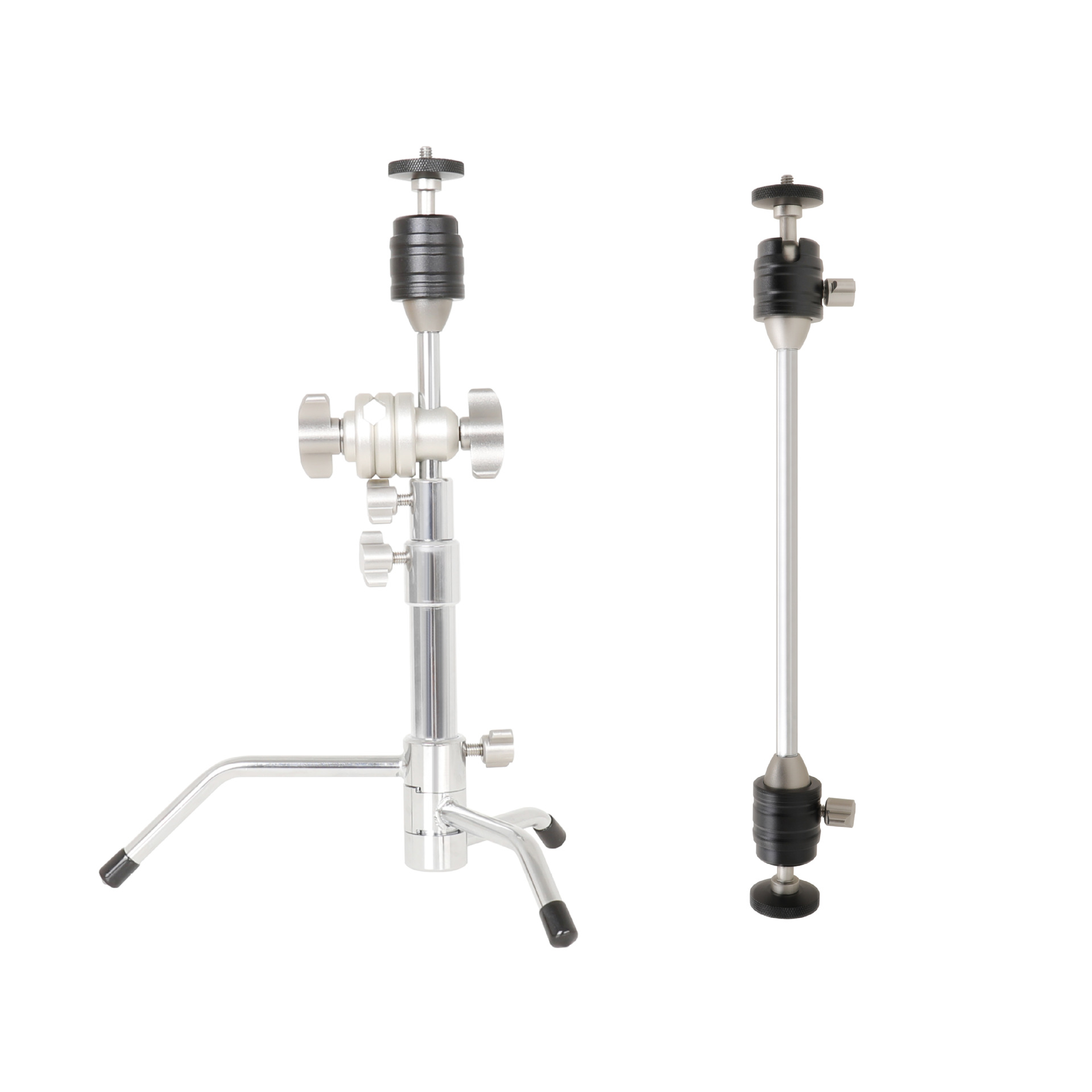 5寸miniC-stand迷你款桌面魔术腿手机支架LED视频补光支架自带360