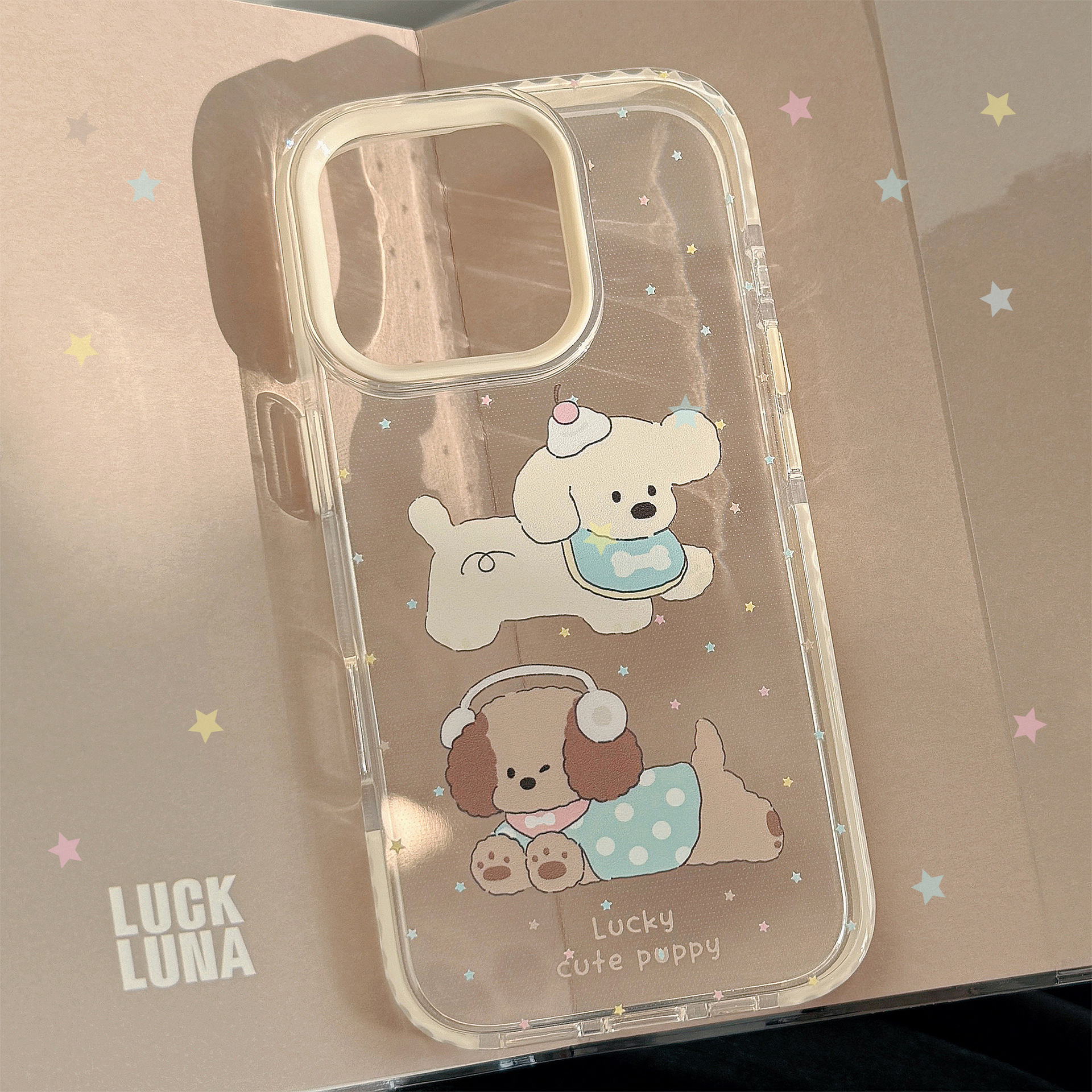 星星小狗iPhone15promax苹果16手机壳适用14韩风卡通13透明11防摔可爱12趣味新款