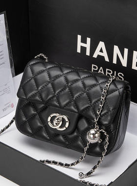 品牌真皮包新款经典款方胖子轻奢女包小香风菱格链条肩斜挎包