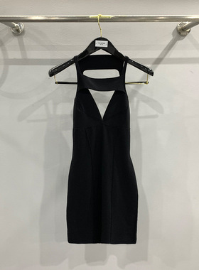 SUBHUMAN女款丨修身版连衣裙黑色RO风格一体包臀针织无袖吊带背心