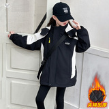 女童加厚冲锋衣外套2025年秋冬新款中大童三合一夹克衫保暖户外服，童装外套，祺儿童装