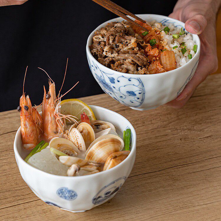 蓝凛堂陶瓷日式成人饭碗日本