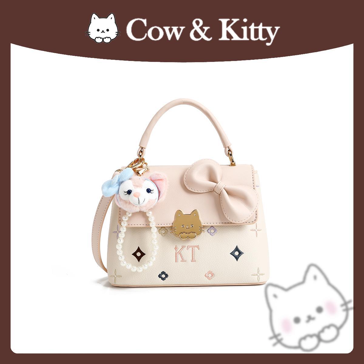 正品Cow&Kitty2026新款潮流时尚盒子女包可爱蝴蝶结手提斜挎包