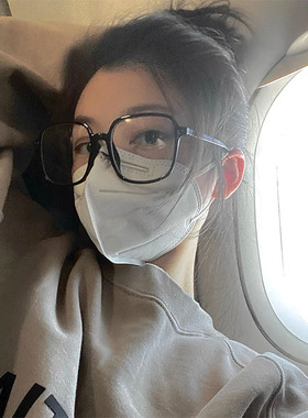 黑框眼镜女素颜神器大框显脸小显瘦抗蓝光大圆脸黑色镜框素颜近视