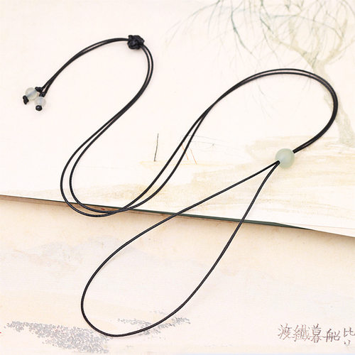 黄金吊坠绳免编平安扣戒指项链绳