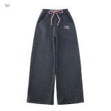 女童2025年冬季新款贴标羊驼绒彩裤女大童户外加厚保暖直筒垂条裤，童装裤子，祺儿童装