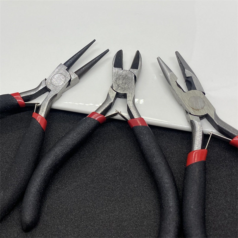 手作珠钳一套绕线饰品工具5寸多功能diy发簪制作尖嘴斜嘴圆嘴钳