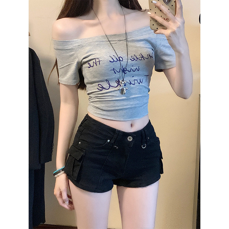 [Take oFF]美式复古黑色牛仔短裤女2026夏季新款百搭显瘦辣妹热裤