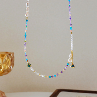 原创新中式汉服风天然淡水珍珠海豚项链春夏女百搭简约小众锁骨链