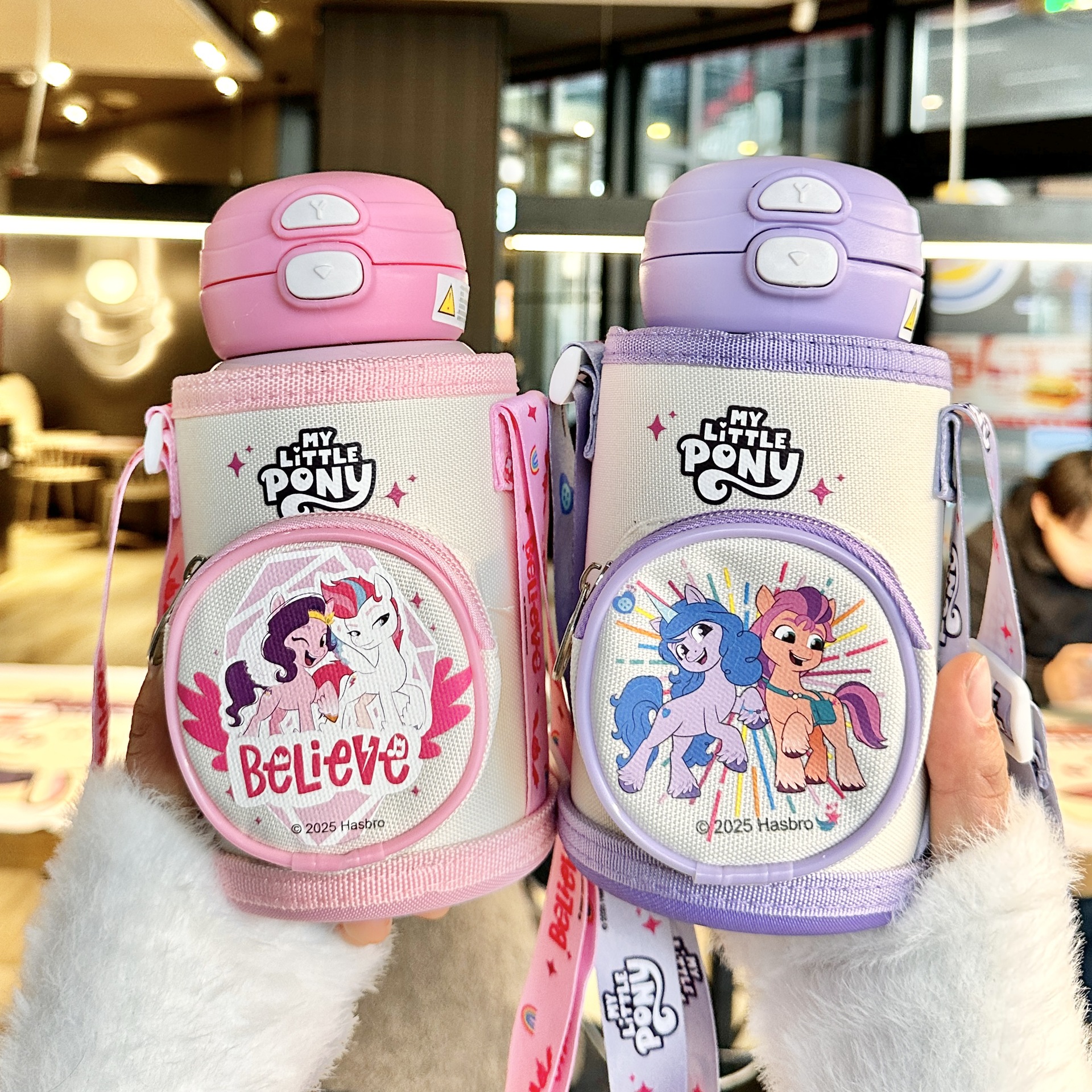 正版小马宝莉儿童保温杯学生水壶幼儿园宝宝女孩吸管水杯子600ml