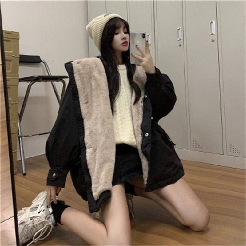 派克棉服女装秋冬季外套2023新款韩版宽松加绒加厚棉衣爆款棉袄子