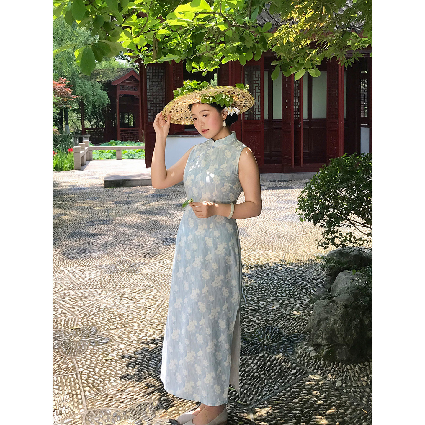 民国风新中式改良裙收腰显瘦旗袍