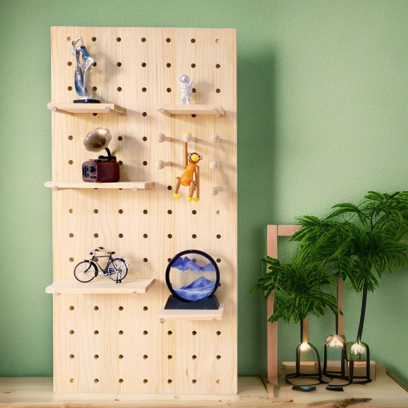 实木洞洞板木质北欧零售挂墙上厨房客厅卧室壁挂墙书架隔板置,收纳整理,收纳洞洞板,淘宝优惠券,粉丝福利购,淘宝优惠卷