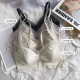 古妃3509轻奢蕾丝无痕美背法式 固定杯美背镂空抹胸 纯欲风文胸薄款