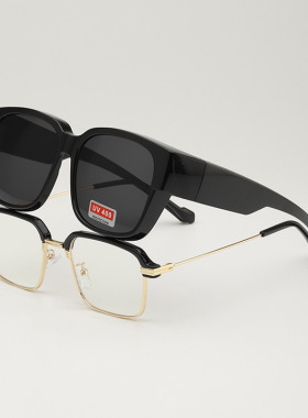 近视眼专用套镜女大框防紫外线墨镜司机开车太阳眼镜时尚太阳镜