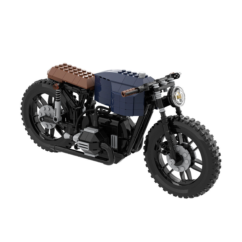 【高砖零件】宝马R100摩托车机车赛车收藏摆件MOC拼装积木玩具