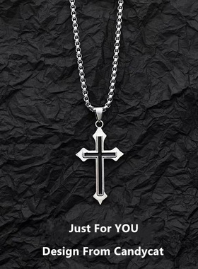 十字架项链情侣蹦迪吊坠嘻哈配饰