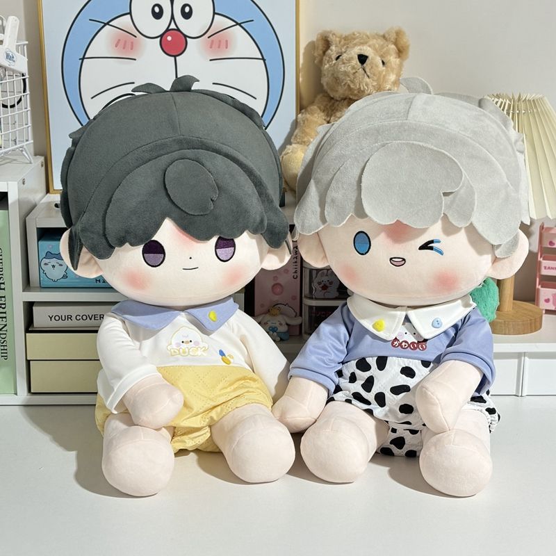 奶油面包爬爬服40cm棉花娃娃娃40厘米娃衣坐姿一番赏体玩偶换装