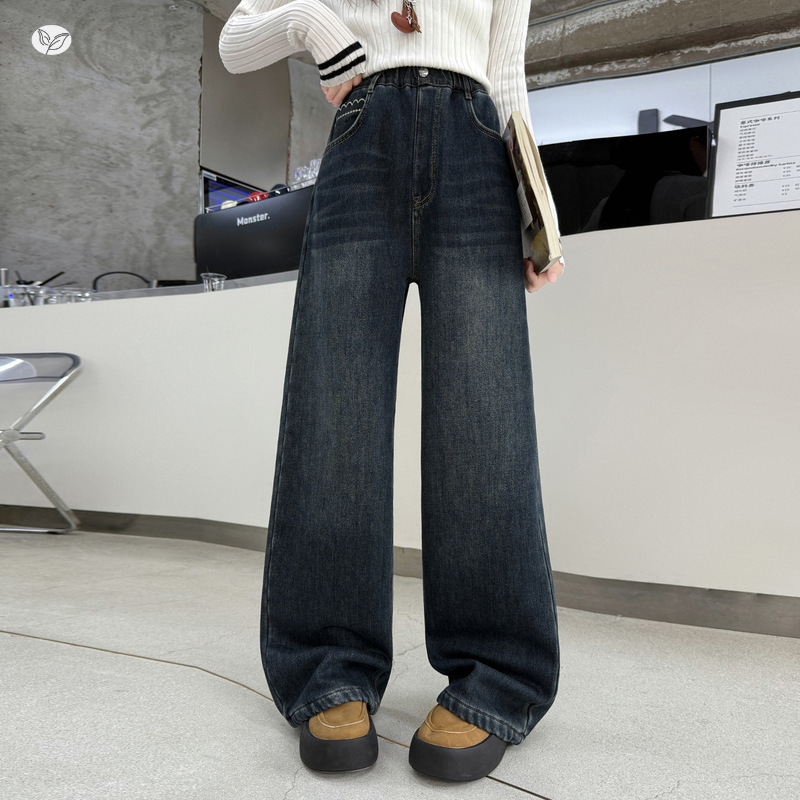 女童2025年冬季新款加绒裤子外穿冬装中大童直筒牛仔冬季儿童阔腿,童装裤子,祺儿童装 女童2025年冬季新款加绒裤子外穿冬装中大童直筒牛仔冬季儿童阔腿,童装裤子,祺儿童装