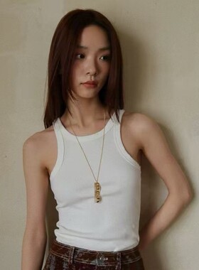 小众设计复古peigne佩因梳子项链女级感金属风简约毛衣链