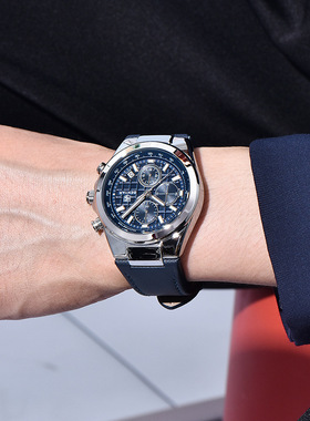 benyar宾雅BY5206跨境男士手表时尚运动多功能计时码表防水石英表